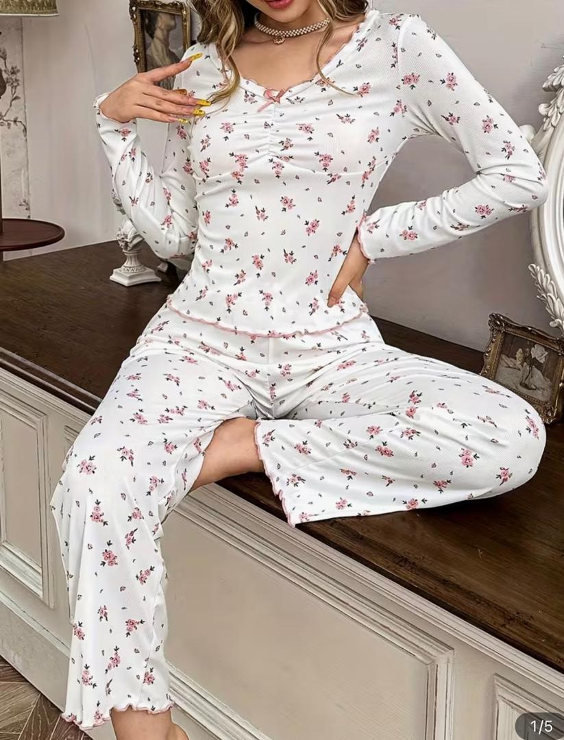 Floral Pajama Print Set