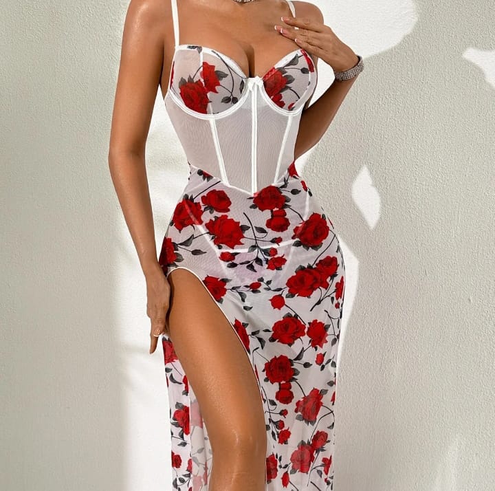 Crimson Rose Gown