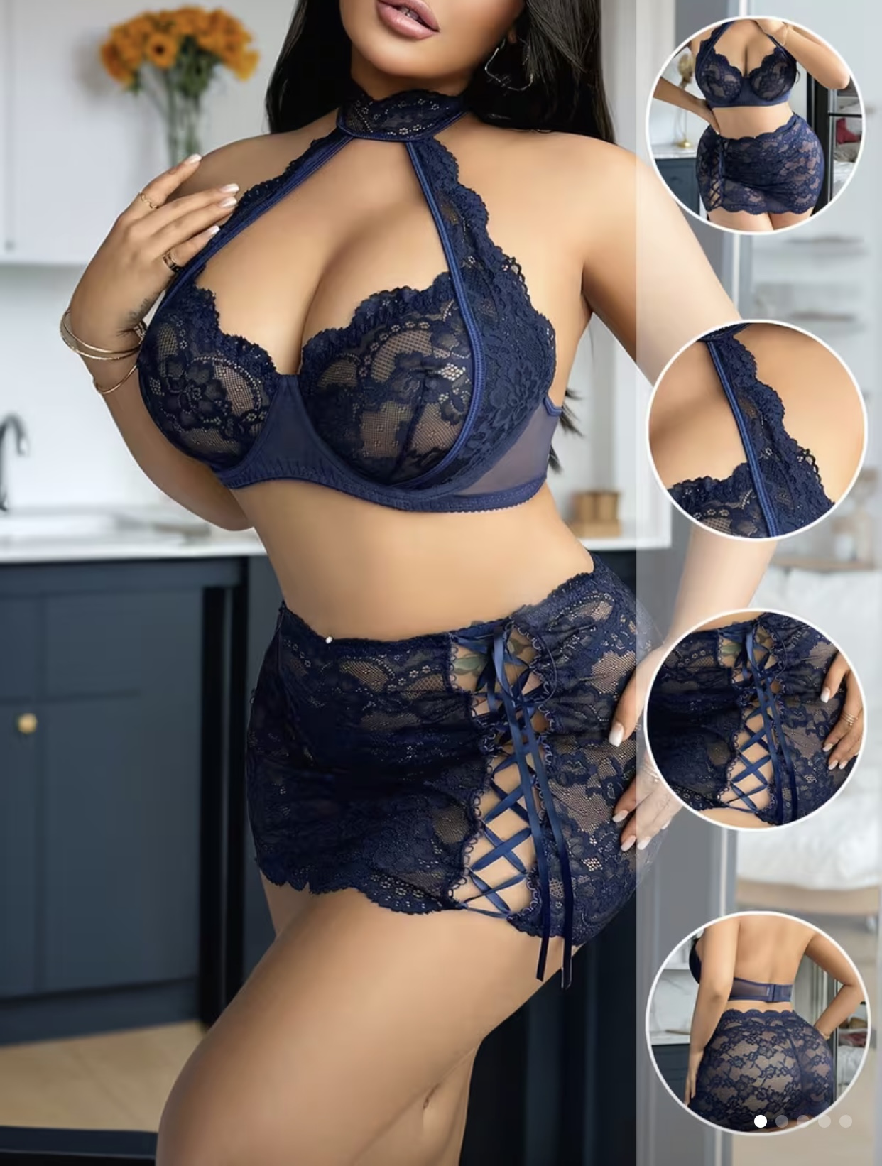 Sapphire lace set. gallery image