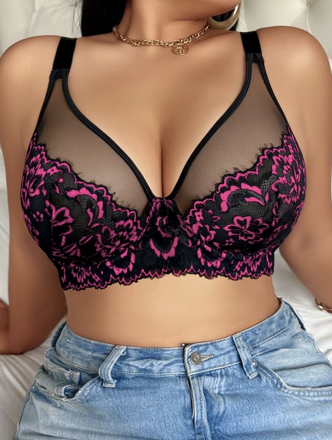 Pink Noir bliss Bra. gallery image