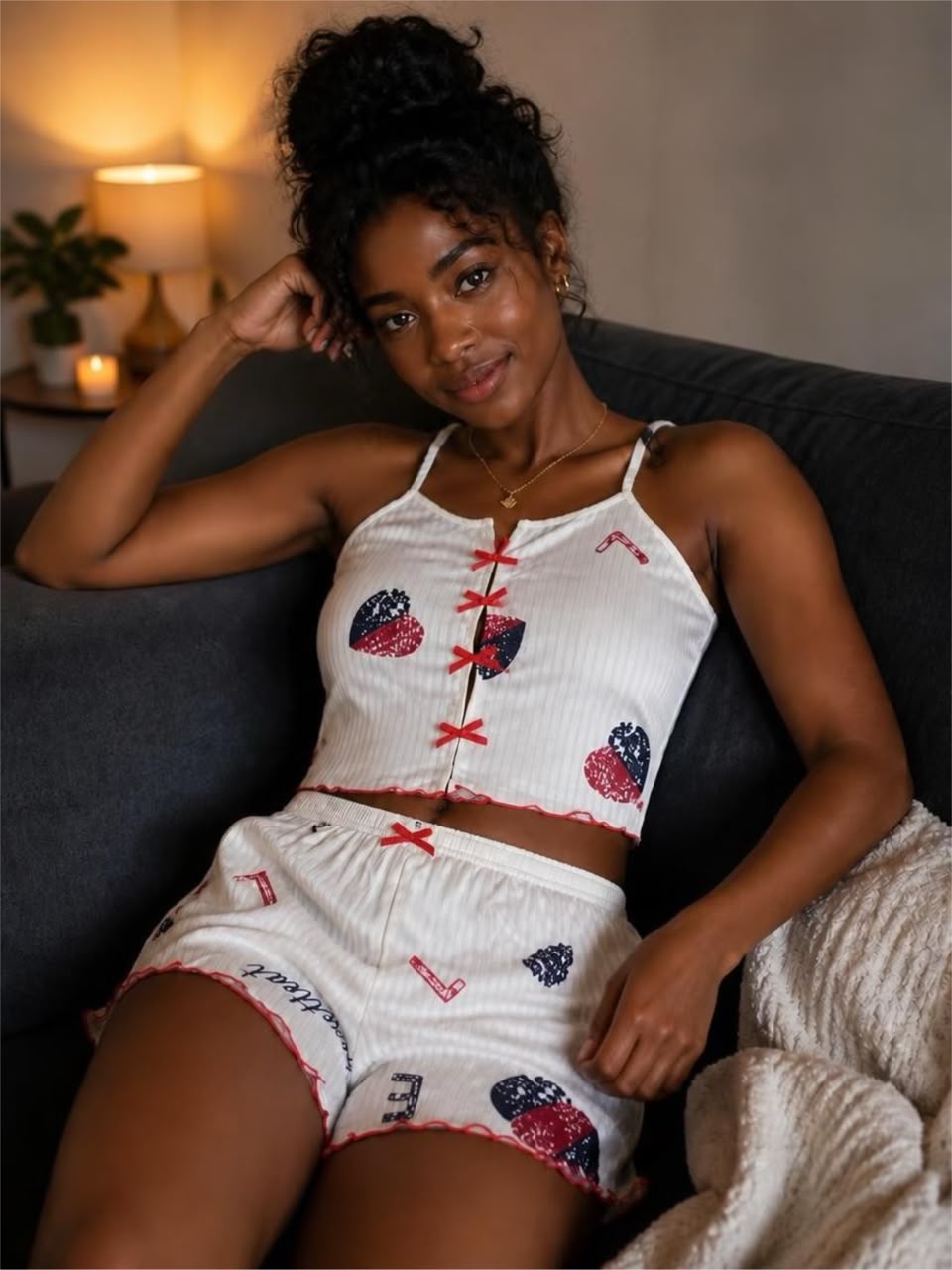 Back lace raspberry Print